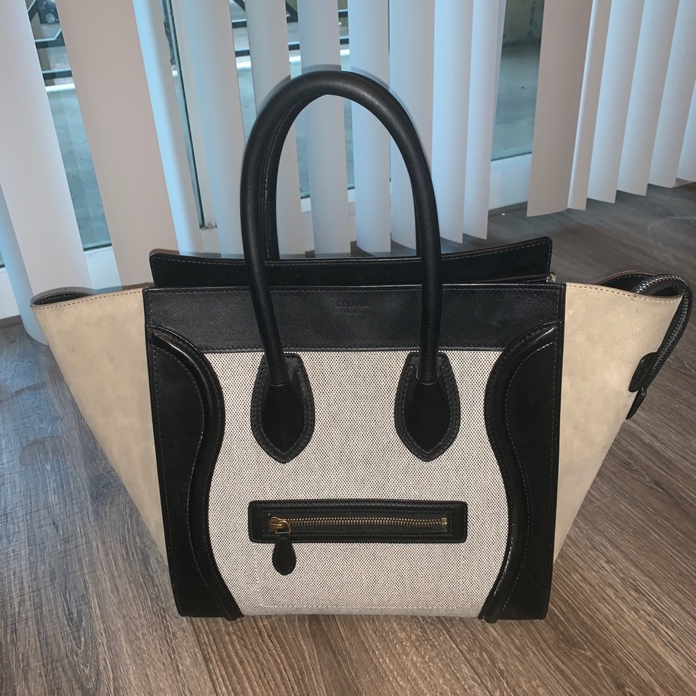 Céline Tri-Color Mini Luggage Tote